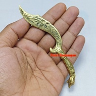 Miniatur Kuningan Kujang Souvenir Koleksi Antik