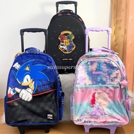 6.6 GASPOL | SASA BEBE - (MANY MOTIFS) SCHOOL BAG SMIGL TROLLEY BAG WITH LIGHT UP WHEELS CHILDREN'S 