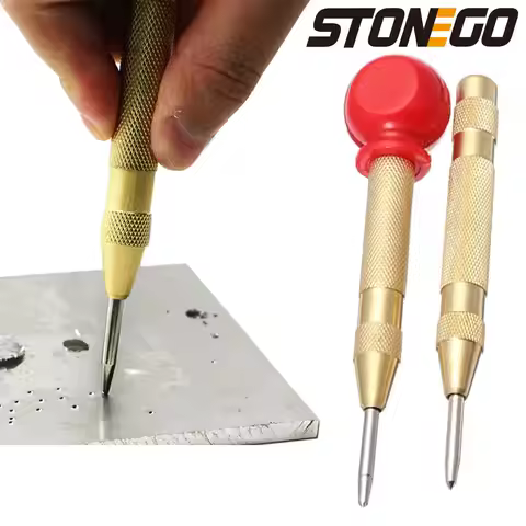 STONEGO Automatic Center Punch High Hardness Drilling Positioning Punch Spring Pointer Center Drilli
