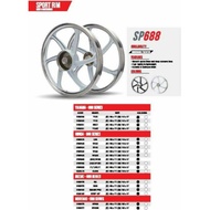 SPORT RIM RCB (RACING BOY) SP688 (WHITE & BLACK)=EX5/DREAM/WAVE125/FUTURE/SRLZ/LC135/Y110/Y100/RG SP