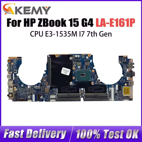 For HP Zbook 15 G4 Laptop Motherboard 921047-601 921048-601 SR32Q SR32N LA-E161P i7-7700HQ i7-7820HQ