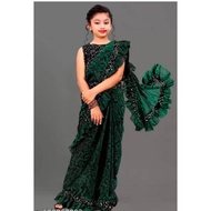 LAUNCHING NEW KIDS READYMADE VELVET SAREE ( INNER UNSTITCH)