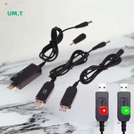 UM.T 1 Set DC 5V To 12V USB Cable Boost Converter Step-up Cord For Wifi Router Modem Fan 5.5*2.1mm W