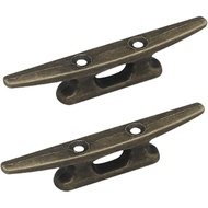 dophee 2Pcs 4" Cast Iron Boat Dock Cleat Sesuai untuk Mengikat Bot di Pantai, Tasik, Marin, Kayak, C
