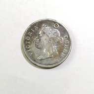 Koin 50 cents Straits Settlements tahun 1887