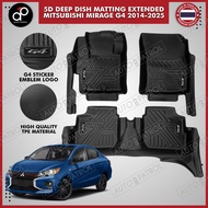 MITSUBISHI MIRAGE G4 2014-2025 5D Deep Dish Matting Extended (MADE IN THAILAND)
