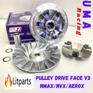 [100% ORIGINAL] Uma Racing Front Pulley Set CVT Pulley Kit 11g Roller NVX V1 V2 NMAX V1 V2 ( Version