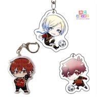 BLUE LOCK Michael Kaiser Alexis Ness Ranze Kurona keychain printed with anime chibi mica in cute acr
