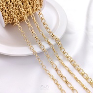 Color Retention 14K Gold-Plated Oval Chain