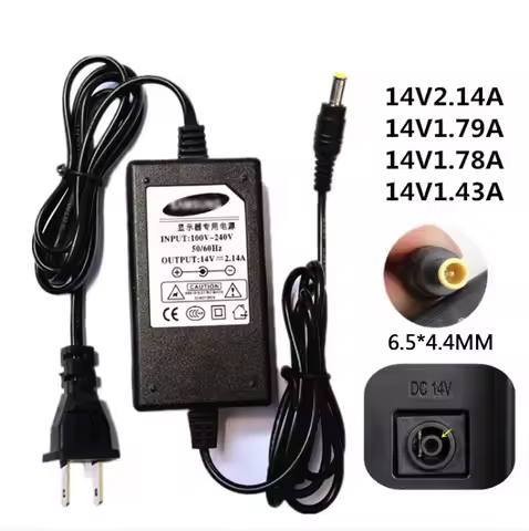 New 14V 2.14A/1.79A 1.78A/ 1.43A 6.5*4.4mm Power Adapter For Sasung Display LS22D300 display transfo