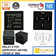 RELAY 5 PIN GPPC0101 SD103 12VDC-Z 80A