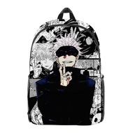 Jujutsu Kaisen Backpack กระเป๋าเป้สะพายหลังอนิเมะญี่ปุ่นกระเป๋าสะพายไหล่กระเป๋าใส่ของสำหรับเด็กชายเด็กหญิงกระเป๋าลำลองกระเป๋านักเรียนกระเป๋าสำหรับเดินทางของขวัญวันเกิดสำหรับนักเรียน