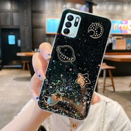 KONSMART เคส OPPO Reno 6 5G 4G Reno6 Z 5G 2021ใหม่ลาย Palnet เคสโทรศัพท์ลายกลิตเตอร์รูปดาวอวกาศสำหรับ OPPO Reno6 Pro 5G 2021ฝาหลัง TPU นิ่ม