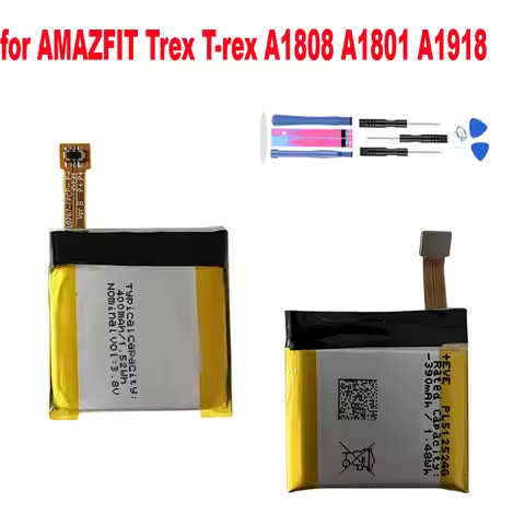 390mAh Battery For AMAZFIT T-rex T rex A1918 A1801 Smart Watch Battery Repair and Replacement Batter