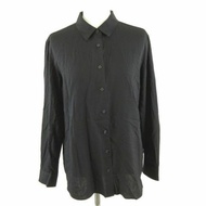 UNIQLO Blouse Shirt Rayon black Long sleeves Direct from Japan Secondhand