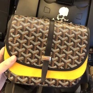 Goyard Goyard กระเป๋าหนังแท้สำหรับผู้หญิง,กระเป๋าหนังกระเป๋าบุรุษไปรษณีย์ทันสมัยกระเป๋าสี่เหลี่ยมขนาดเล็กอเนกประสงค์กระเป๋าทรงอานม้าแนวทแยง