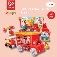 PolyM 761821 Fire Rescue Truck Blocks Suitable For Age 1.5 Years and Up