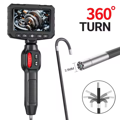 1080P HD Borescope with 4.3 Inch IPS Screen, IP67 Waterproof, Endoscope Camera 360° Rotating Inspect