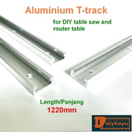 1220mm T-track T-slot Miter Track for DIY Table Saw or Router Table Woodworking