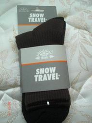 SNOW TRAVEL 雪之旅 咖啡色黑色拼接 美麗諾羊毛襪、登山襪、划雪襪、襪子 任選2雙免運