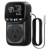 [ Store] ExclusiveTemperature Controller 15A/ 1800W Thermostat Outlet with Sensor Cyclic Timing/Coun