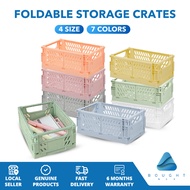 Plastic Folding Storage Box - High Quality, Mini Organizer, Basket Crate, Collapsible with Handles