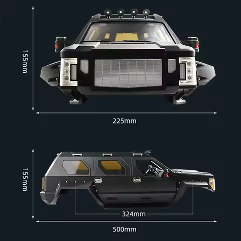 Wheelbase Off-Road Body Shell George PATTON Hard Plastic 324mm Body Shell For 1/10 RC TRUCK AXIAL SC