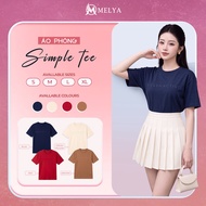 MELYA Simple Tee – 4 Elegant Colors, Easy to Coordinate Straight Form 6F3A112K 6F3A113X 6F3A114O 6F3