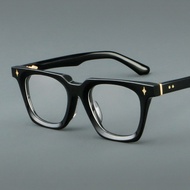 New Fashion Square Spectacle Frame Unisex Vintage Acetate Glasses Frame Thick Plate Optical Eyewear 