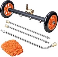 EVEAGE 2-in-1 Pressure Washer Undercarriage Cleaner Water Broom, 16" Surface Cleaner Power Washer At