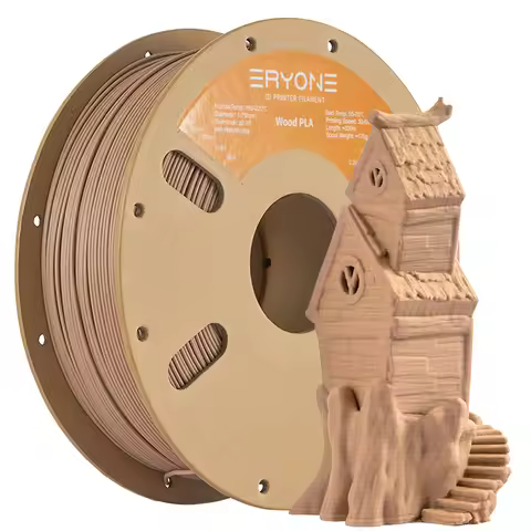 Eryone 1KG Wood PLA Premium Filament 3D Print, Deep Light Color, Wood PLA Filament, 1KG per Spool