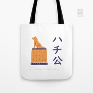 Hachiko Tokyo Japan Canvas Tote Bag