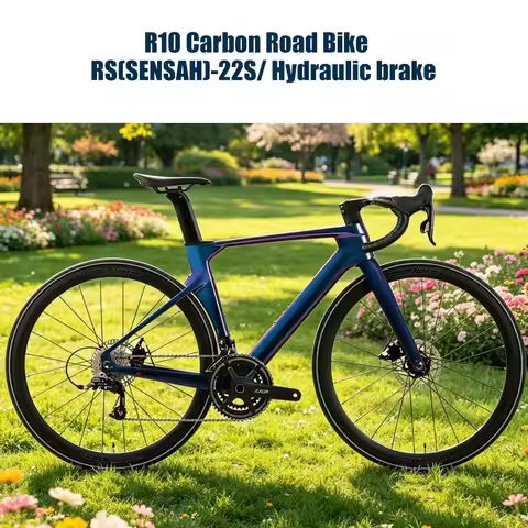 Twitter R10 700C Carbon Road Bikes Disc Racing Bicycle RIVAL-22S Inner Cables Carbon Handlebar Grave