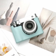 適用機型FUJIFILM GFX100RF 手掌紋皮革相機底座皮套