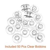 50 Pcs Sewing Machine Bobbins with Case for Brother Singer Janome Kenmore
