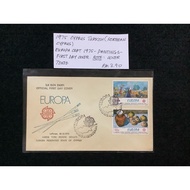 1975 Cyprus Turkish (Northern Cyprus) Europa Cept 1975-Paintings First Day Cover. Note: Cover Toned