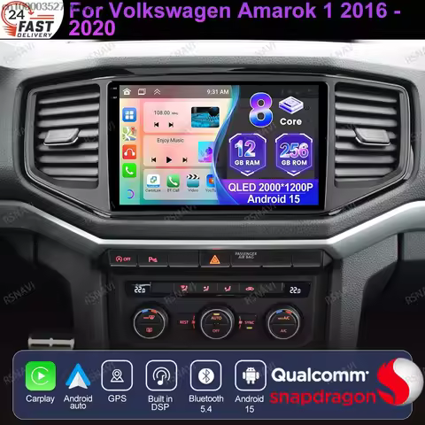Android 15 For Volkswagen Amarok 1 2016 - 2020 E46 Passat B7 Front Parasol Car Accessories Interior 