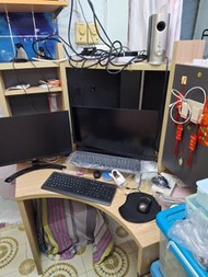 三角式設計的電腦檯(曲尺電腦枱,L型工作枱,轉角書枱,100cm X 100cm),可議價