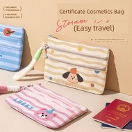 id card holder photocard holder Beg simpanan dokumen perjalanan dopamin perjalanan tiga lapisan zip 