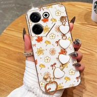 VRQR Cover for Tecno Camon 20 Pro 4G 5G Ck6n Ck7n CK8n Fallen Leaf Shockproof Phone Case with Love B