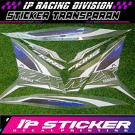 STRIPING JUPITER MX KING 150 TRANSPARAN CUSTOM MX BIRU PUTIH