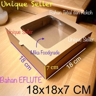 Rice Box 18x18x7 EFLUTE WINDOW MICA / Box Hampers Box 18x18x7 EFLUTE WINDOW Brown Box Eflute 18 x 18