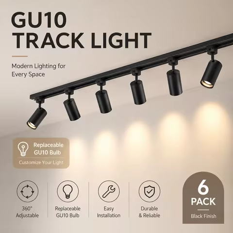 GU10 Ceiling Lights Track Light Replaceable Bulb Led Spot Light for Living Room Clothing Store Sets 