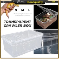 Transparent Plastic Amphibian Insect Reptile Breeding Box Transport Feeding Case