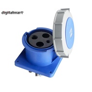 IP67 Waterproof 2P+ E 6H 3Pin 63A 200V-250V IEC 60309 Female Industrial Connector Socket