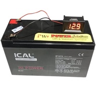 Ical Battery 12V 7AH 7,2AH + Digital Volt Meter
