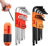 #WoW HHG# HORUSDY Hex Key Allen Wrench Set SAE & Metric Star Long Arm Ball End Hex Key Setชุดประแจอั