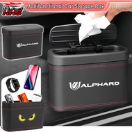 Toyota Alphard Car Dustbin Box Universal Multifunctional Storage Bin Waterproof Garbage Flip Lid Dus