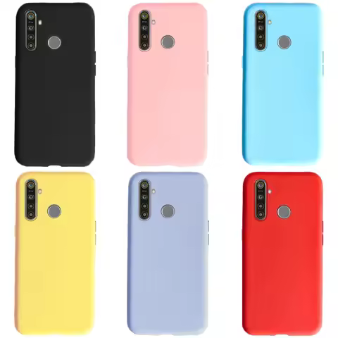 Liquid Silicone Case for Realme 5 5i 5Pro Case Bumper Luxury TPU Soft Back Shell for OPPO Realme 5 P