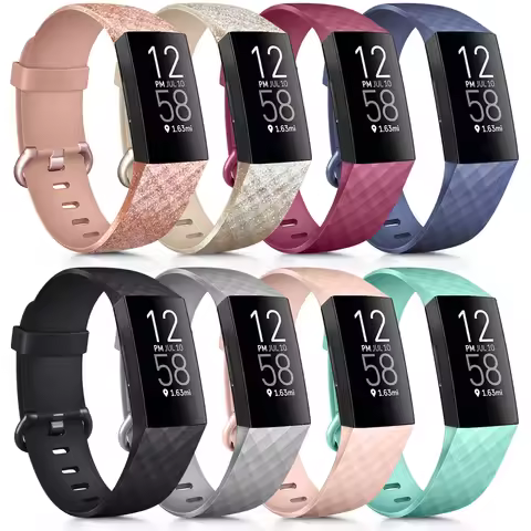 Silicone Strap Bands for Fitbit Charge 4 Fitbit Charge 3 SE Bracelet Replacement Wristbands for Char